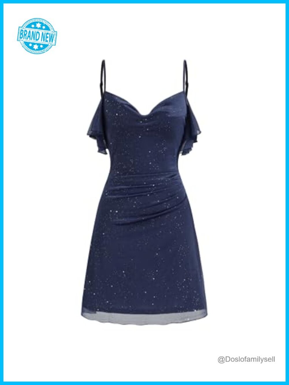 Sequin Mini Dress Ruched Glitter Sparkly Cocktail Party